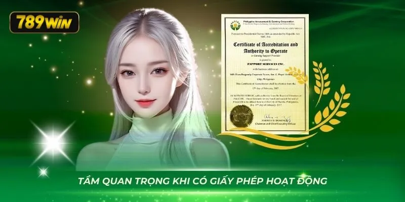 Giấy chứng nhận hoạt động là yếu tố không thể thiếu của nhà cái uy tín